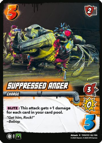 [TMNT01-066/186](R) Suppressed Anger (Foil)