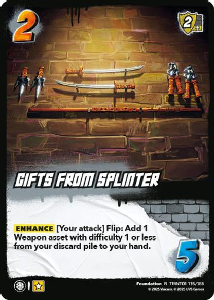 [TMNT01-135/186](R) Gifts from Splinter (Foil)