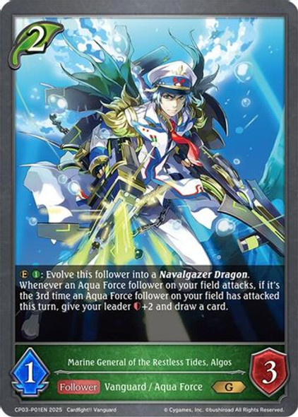 [CP03-P01EN](PG) Marine General of the Restless Tides, Algos (Premium Foil)