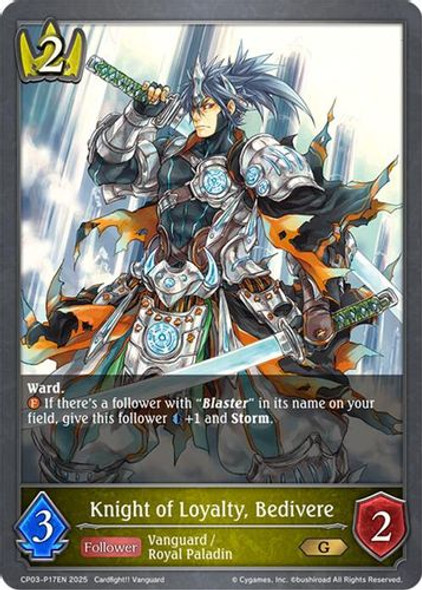 [CP03-P17EN](PG) Knight of Loyalty, Bedivere (Premium Foil)