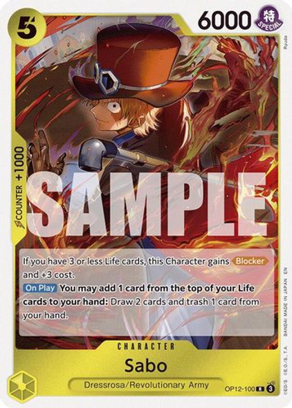 [OP12-100](R) Sabo (Foil)