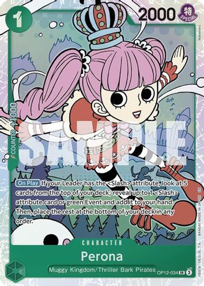 [OP12-034](SR) Perona (Foil)