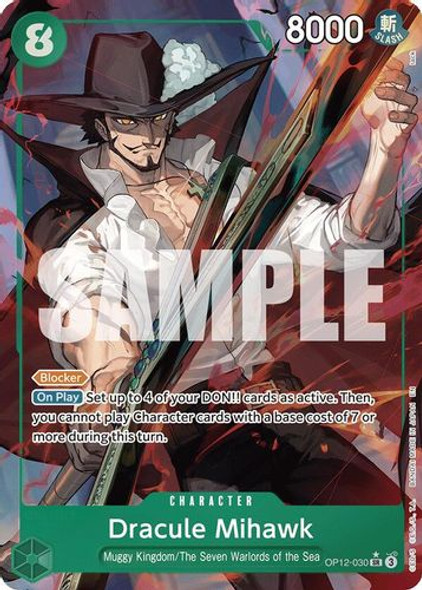 [OP12-030](SR) Dracule Mihawk (Alternate Art) (Foil)