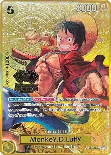 [ST13-015] Monkey.D.Luffy (JPN 2nd Anniversary Set) (Foil)