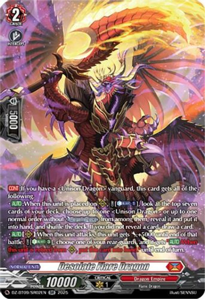 [DZ-BT09/SR02EN](SR) Desolate Flare Dragon (SR)