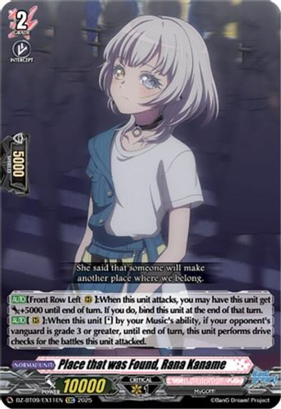 [DZ-BT09/EX11EN](EXC) Place that was Found, Rana Kaname