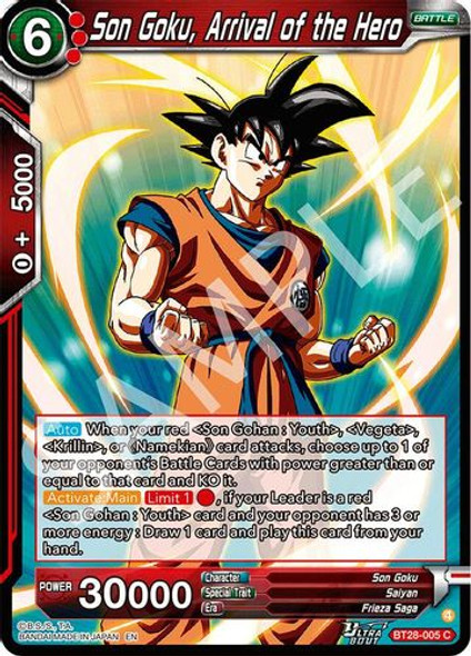 [BT28-005](C) Son Goku, Arrival of the Hero