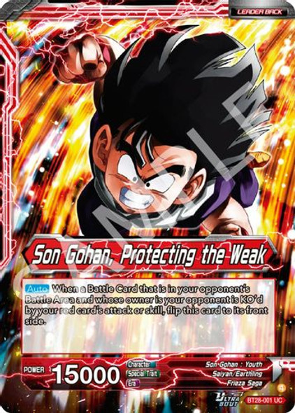 [BT28-001](UC) Son Gohan // Son Gohan, Protecting the Weak (Foil)