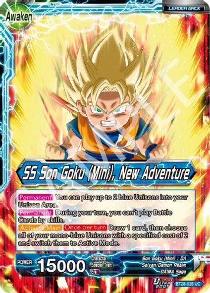 [BT28-028](UC) Son Goku (Mini) // SS Son Goku (Mini), New Adventure (Foil)