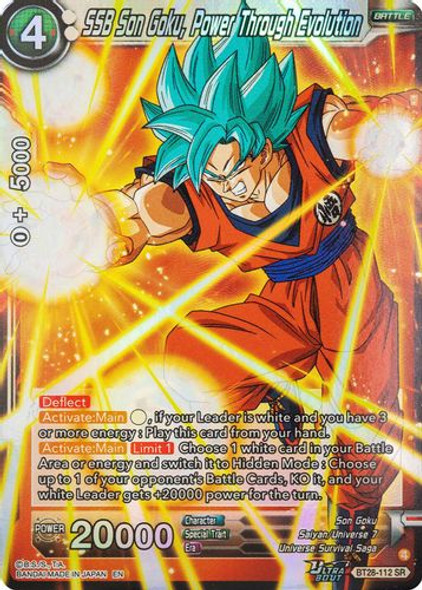 [BT28-112](SR) SSB Son Goku, Power Through Evolution (Foil)