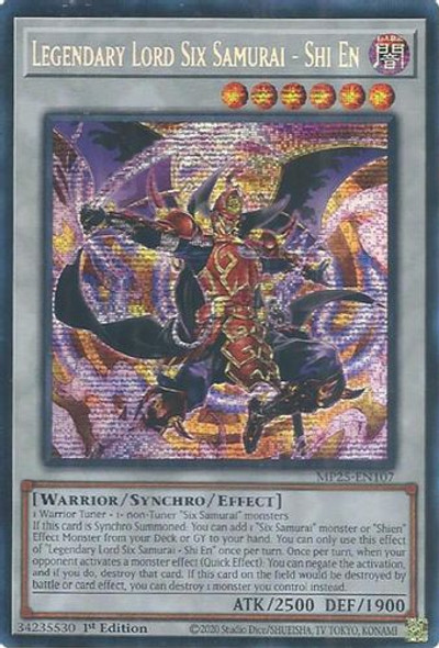 [MP25-EN107] Legendary Lord Six Samurai - Shi En (Prismatic Secret Rare)<1st>