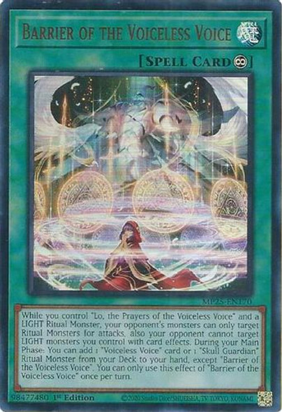 [MP25-EN170] Barrier of the Voiceless Voice (Ultra Rare)<1st>