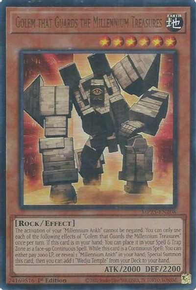 [MP25-EN208] Golem that Guards the Millennium Treasures (Ultra Rare)<1st>