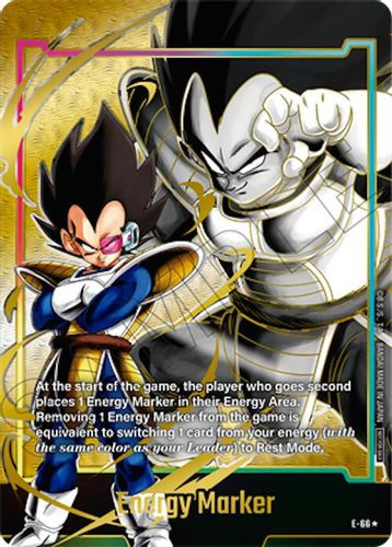 [E-066] Energy Marker {Vegeta} {Energy Marker pack 06} {1 Star Alt Art} {Foil}