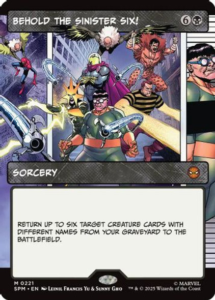 [SPM-0221](M) Behold the Sinister Six! (Borderless) (Foil)