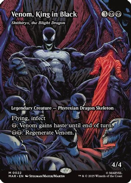 [MAR-0022](M) Venom, King in Black - Skithiryx, the Blight Dragon (Borderless) (Foil)