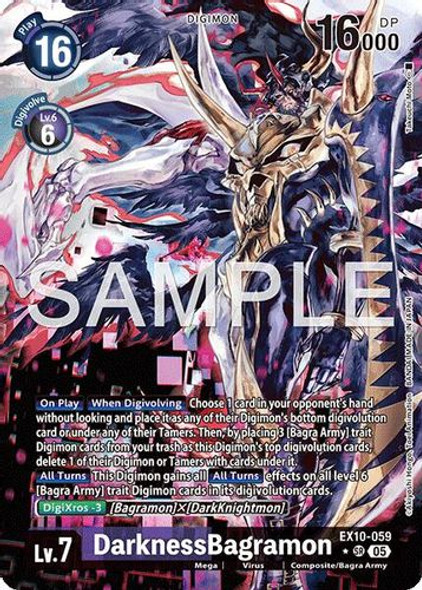 [EX10-059](SR) DarknessBagramon (1 Star Alternate Art) (Foil)