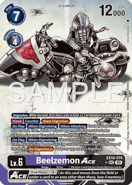 [EX10-074](SEC) Beelzemon ACE (1 Star Alternate Art) (Foil)
