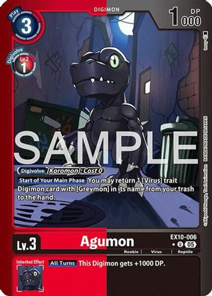 [EX10-006](U) Agumon (1 Star Color Frame) (Foil)