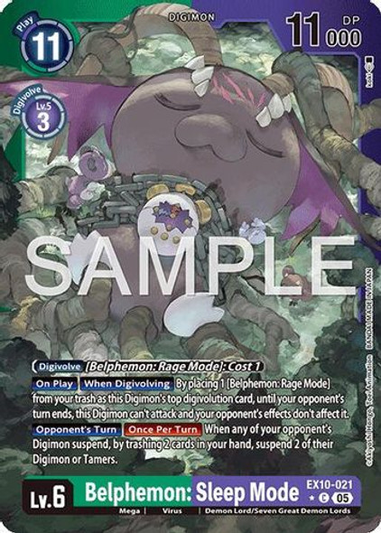 [EX10-021](C) Belphemon: Sleep Mode (1 Star Color Frame) (Foil)