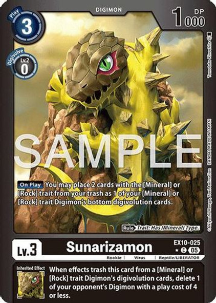 [EX10-025](C) Sunarizamon (1 Star Color Frame) (Foil)