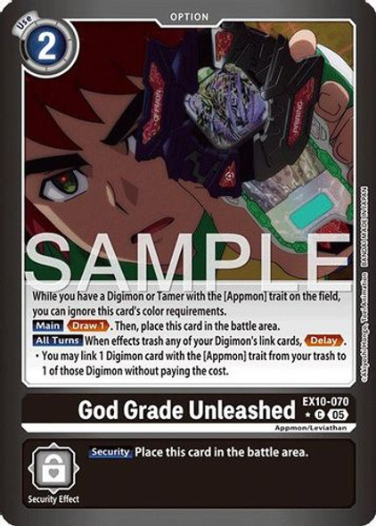 [EX10-070](C) God Grade Unleashed (1 Star Color Frame) (Foil)