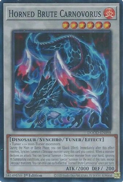 [DOOD-EN098] Horned Brute Carnovorus (Super Rare)<1st>