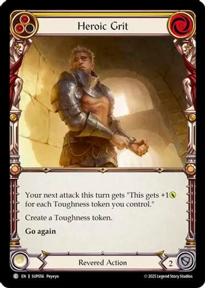 [FAB18 1st][SUP-056](C) Heroic Grit (Rainbow Foil)