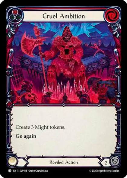 [FAB18 1st][SUP-118](C) Cruel Ambition (Rainbow Foil)