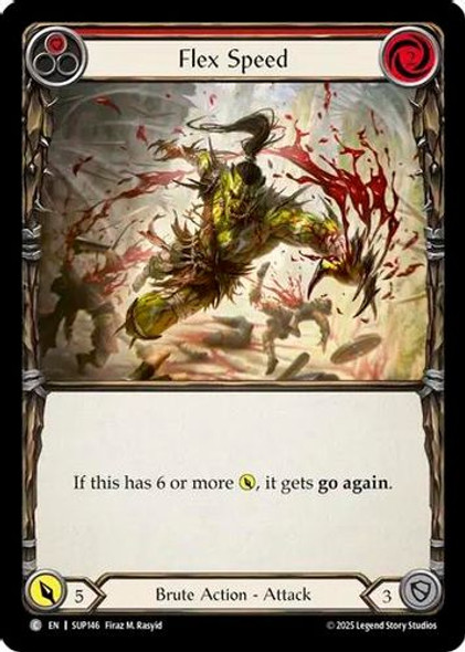 [FAB18 1st][SUP-146](C) Flex Speed (Red) (Rainbow Foil)