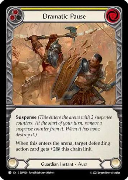 [FAB18 1st][SUP-199](C) Dramatic Pause (Yellow) (Rainbow Foil)