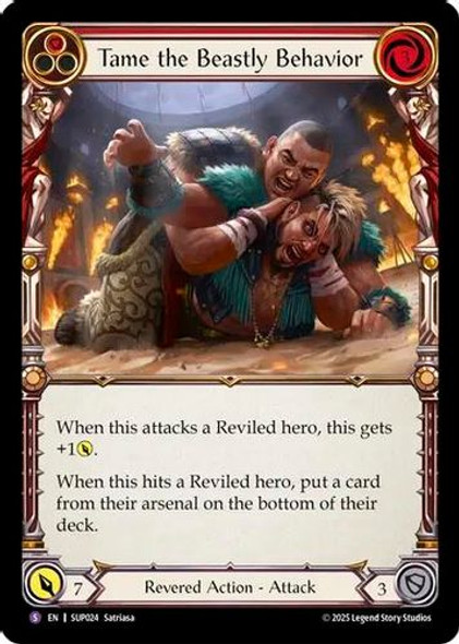 [FAB18 1st][SUP-024](SR) Tame the Beastly Behavior (Rainbow Foil)