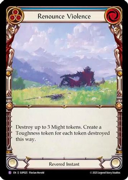[FAB18 1st][SUP-025](SR) Renounce Violence (Rainbow Foil)