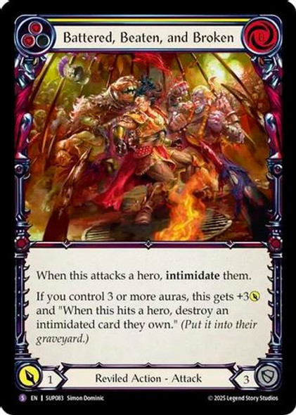 [FAB18 1st][SUP-083](SR) Battered, Beaten, and Broken (Rainbow Foil)