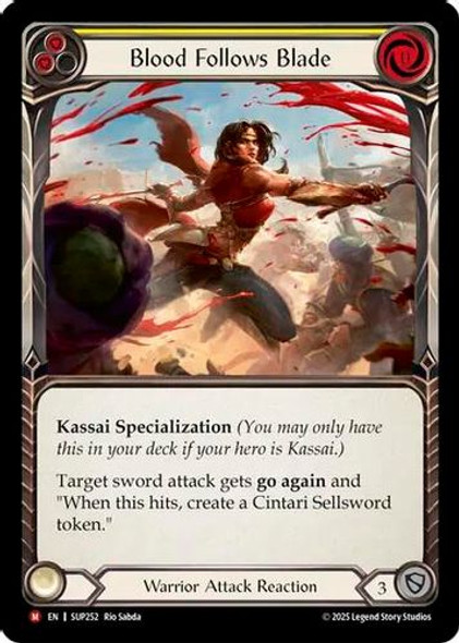 [FAB18 1st][SUP-252](M) Blood Follows Blade (Rainbow Foil)