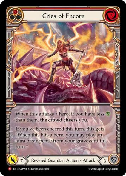 [FAB18 1st][SUP-012](M) Cries of Encore (Extended Art) (Cold Foil)