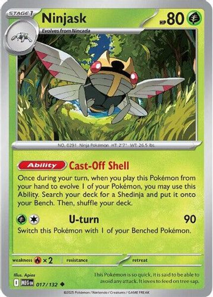 |ME01|[MEG-017/132](UC) Ninjask {Reverse Holo}