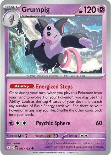 |ME01|[MEG-063/132](UC) Grumpig {Reverse Holo}