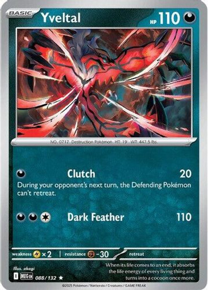 |ME01|[MEG-088/132](R) Yveltal {Reverse Holo}