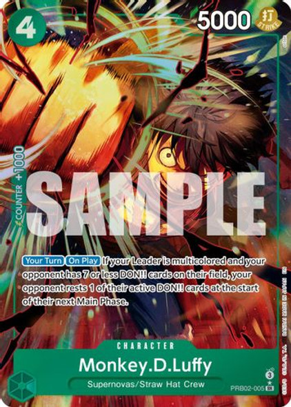 [PRB02-005](SR) Monkey.D.Luffy (Alternate Art) (Foil)