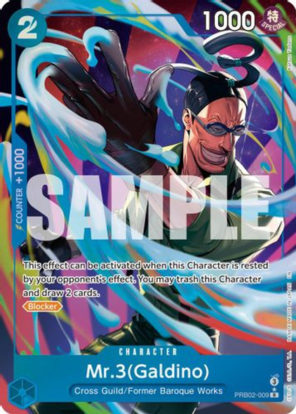 [PRB02-009](R) Mr.3(Galdino) (Alternate Art) (Foil)