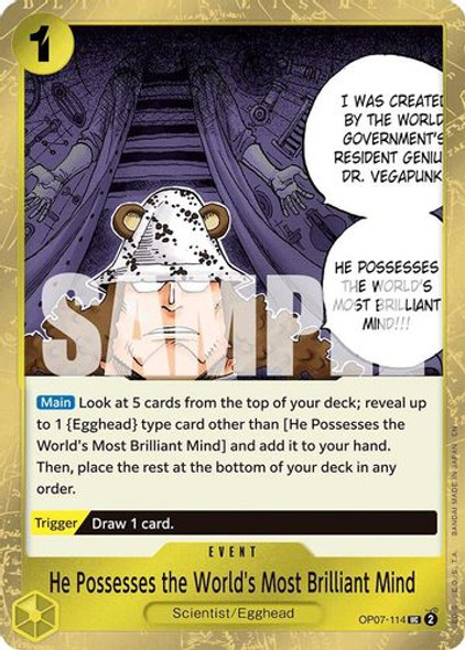 [OP07-114](UC) He Possesses the World's Most Brilliant Mind (Pirate Foil)