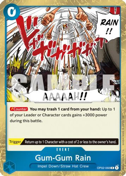 [OP02-068](R) Gum-Gum Rain (PRB02) (Foil)