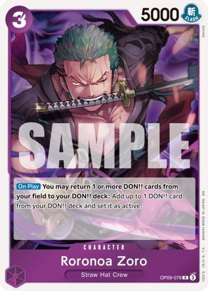 [OP09-076](R) Roronoa Zoro (PRB02) (Foil)