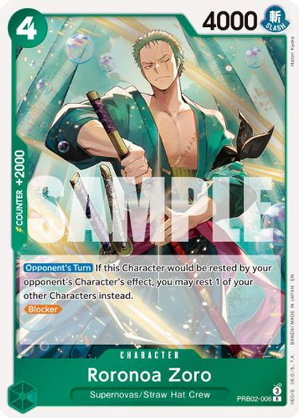 [PRB02-006](R) Roronoa Zoro (Foil)