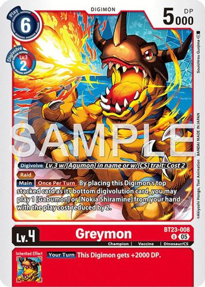 [BT23-008](U) Greymon