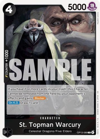 [OP13-089](R) St. Topman Warcury (Foil)