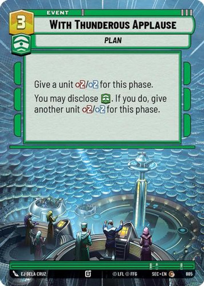 [06-SEC-EN-0885](C) With Thunderous Applause (Hyperspace) (Foil)