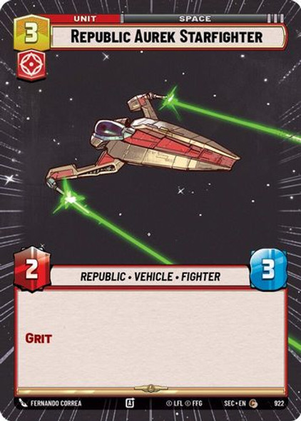 [06-SEC-EN-0922](C) Republic Aurek Starfighter (Hyperspace) (Foil)