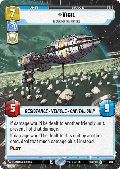 [06-SEC-EN-0806](L) Vigil - Securing the Future (Hyperspace) (Foil)